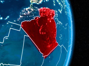 Cezayir gece kırmızı