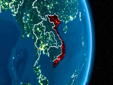 Vietnam gece kırmızı