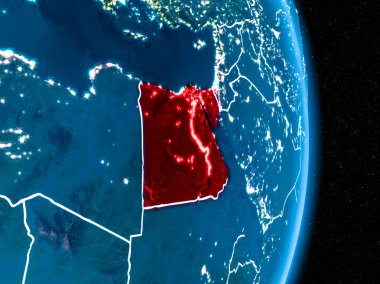 Mısır geceleri kırmızı