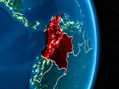 Kolombiya kırmızı gece