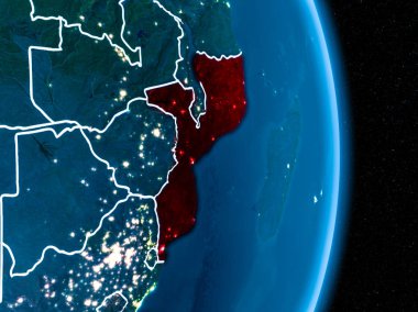 Kırmızı gece Mozambik