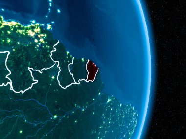 Kırmızı gece Fransız Guyanası