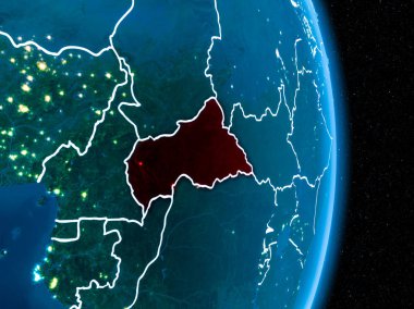 Orta Afrika kırmızı gece