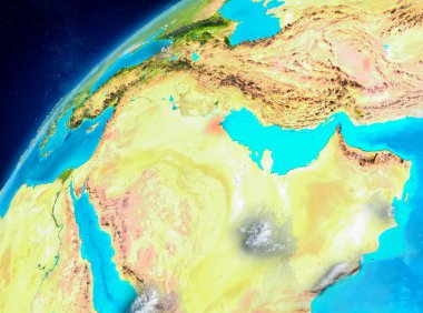 Kuveyt alan görünümünde kırmızı