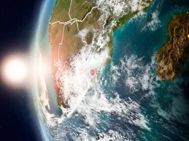 Yeryüzünde günbatımı sırasında Svaziland