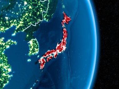 Kırmızıyla geceleri Japonya