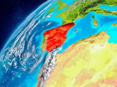 İspanya alan görünümünde kırmızı