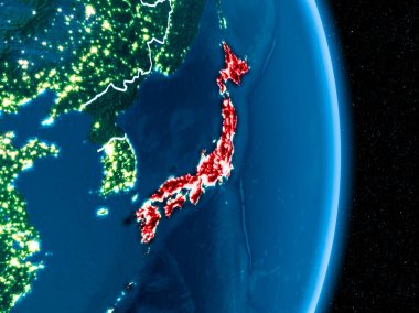 Kırmızıyla geceleri Japonya