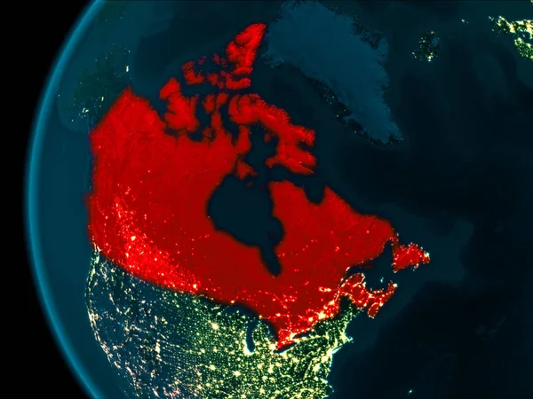 Wgląd nocy Kanada — Zdjęcie stockowe