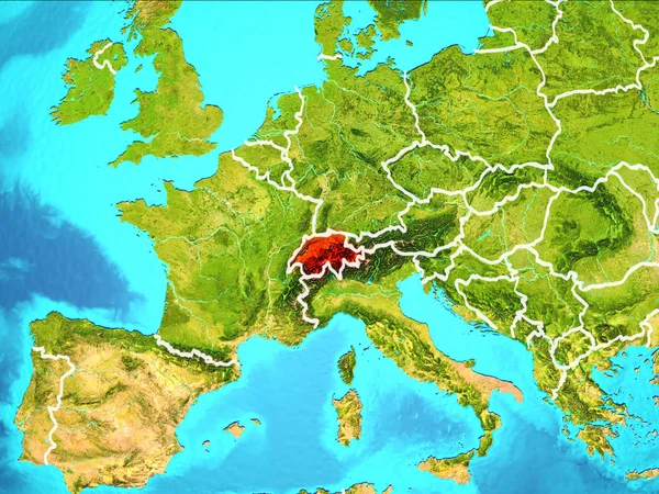 Mapa de Suiza —  Fotos de Stock