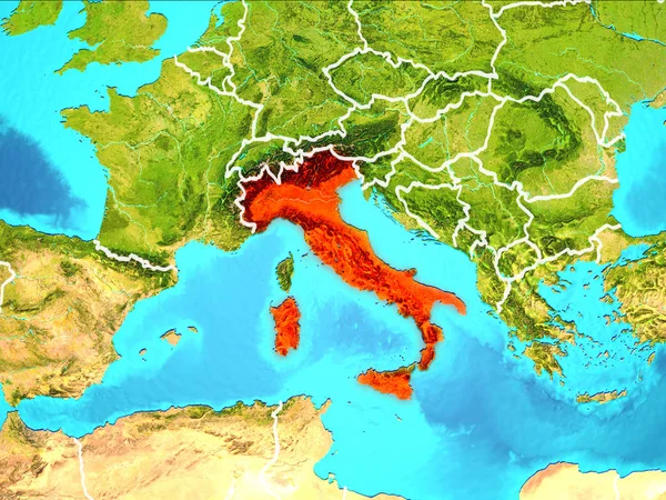 Mapa Itálie — Stock fotografie