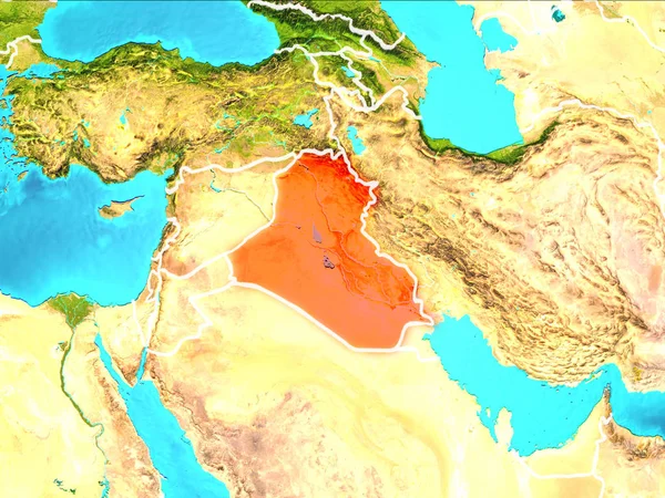Mapa do Iraque — Fotografia de Stock