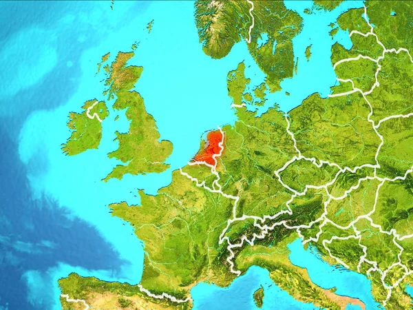 La mappa di Paesi Bassi — Foto Stock