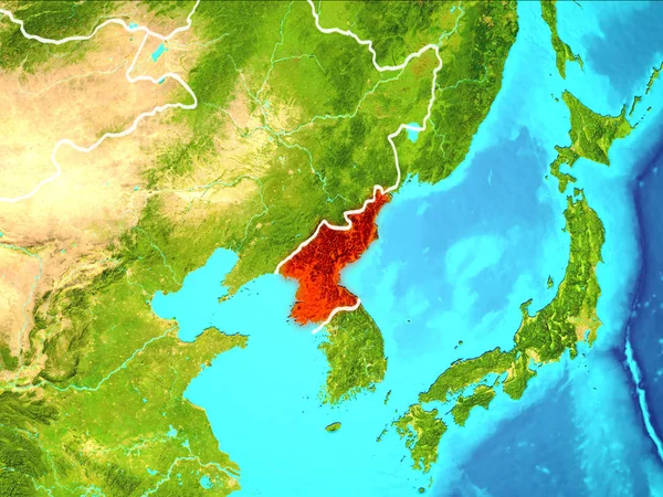 Mapa de Corea del Norte — Foto de Stock