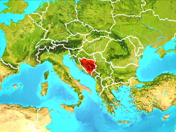 Карта Боснии и Герцеговины — стоковое фото
