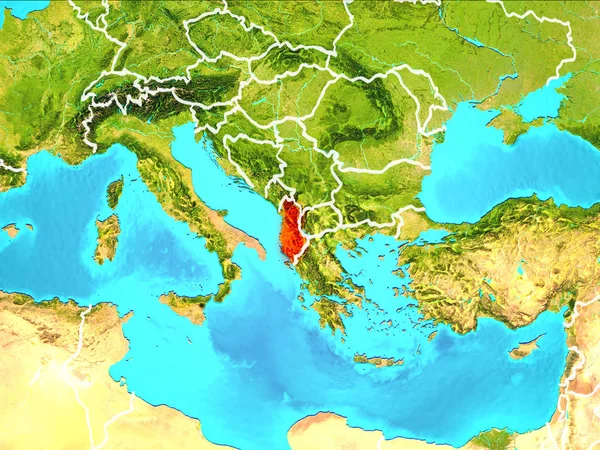 アルバニア地図 — ストック写真