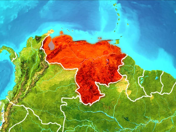 Χάρτης της Βενεζουέλας — Φωτογραφία Αρχείου