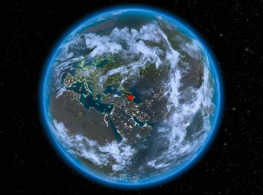 Dünya üzerinde gece Azerbaycan