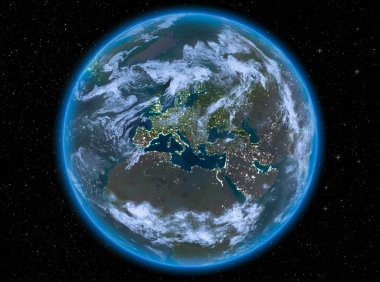 Dünya üzerinde gece Karadağ