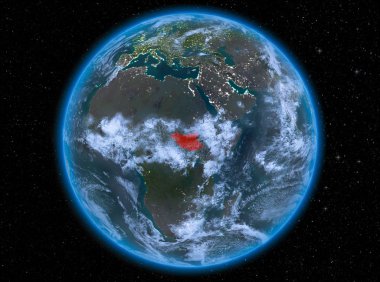 Dünya üzerinde gece Güney Sudan