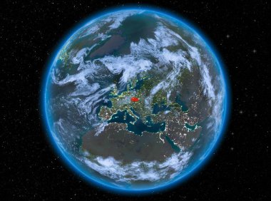 Dünya üzerinde gece Çek Cumhuriyeti