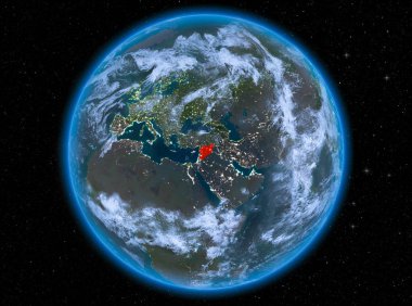 Dünya üzerinde gece Suriye