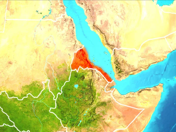 Karta över eritrea — Stockfoto