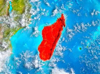 Madagaskar dünya üzerindeki kırmızı