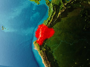 Yörünge görünümü Ekvador