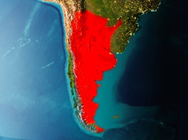 Yörünge görünümü Arjantin