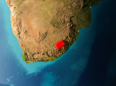 Lesotho yörünge görünümü