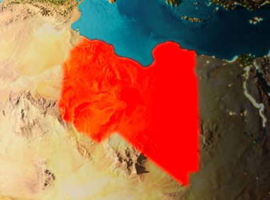 Yörünge görünümü Libya