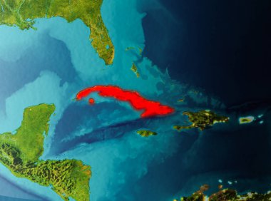 Küba'nın yörünge görünümü