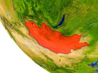 Dünya üzerinde Moğolistan