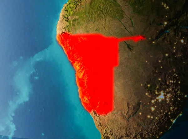 Orbit view of Namibia — Stock Photo, Image