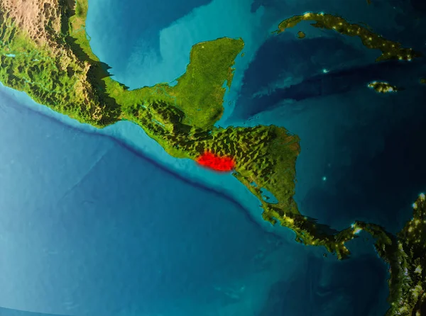W widoku Orbita Salwadoru — Zdjęcie stockowe