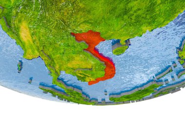 Vietnam kırmızı Earth modeli