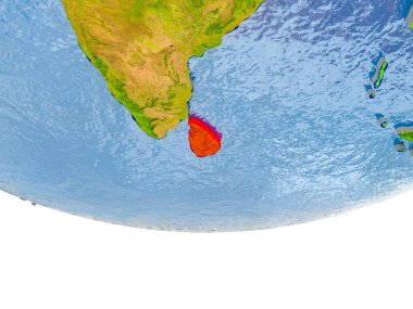 Sri Lanka kırmızı Earth modeli