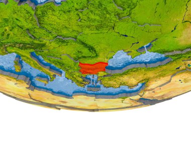 Bulgaristan kırmızı Earth modeli