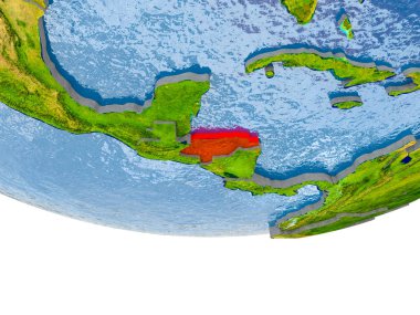 Honduras kırmızı Earth modeli