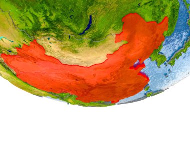 Çin kırmızı Earth modeli