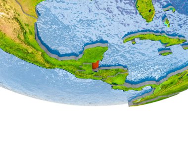Belize kırmızı Earth modeli