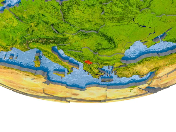 Kosova kırmızı Earth modeli — Stok fotoğraf