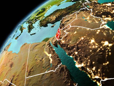 İsrail dünya üzerindeki görünümünü akşam