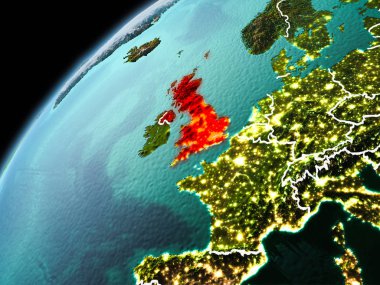 Guyana yeryüzünde görünümünü akşam