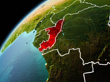 Kongo yeryüzünde görünümünü akşam