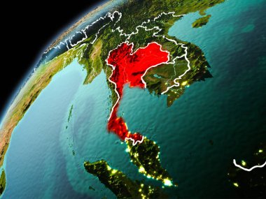 Tayland dünya üzerindeki görünümünü akşam