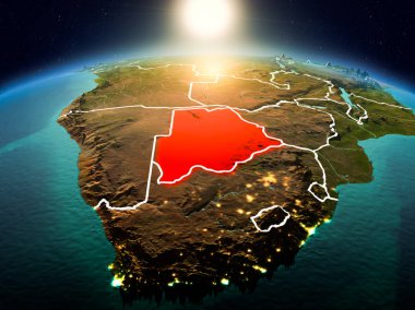 Sunrise yörüngeden Botsvana