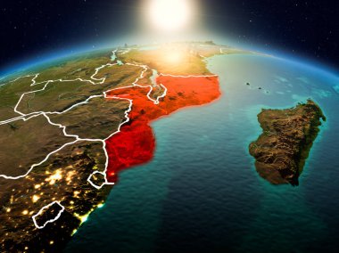 Sunrise yörüngeden Mozambik