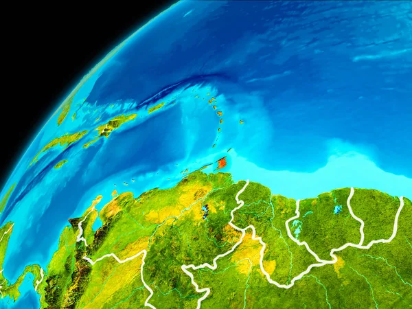 Caribbean uzaydan — Stok fotoğraf